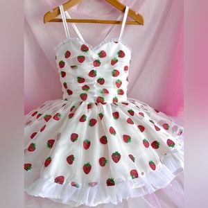 Lu&Ro Strawberry Tulle Dress NWT